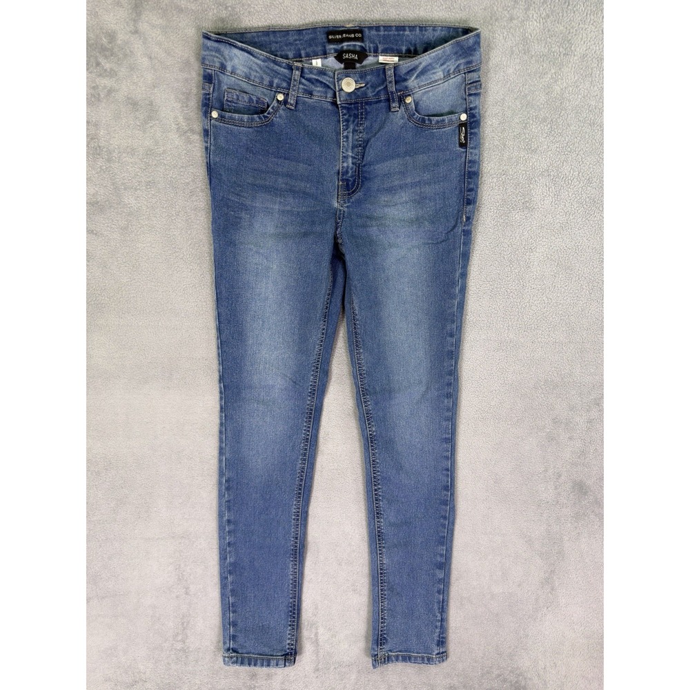 Silver Jeans Girls 14 Blue Medium Wash High Rise Skinny Triple 5 Sasha Stretch